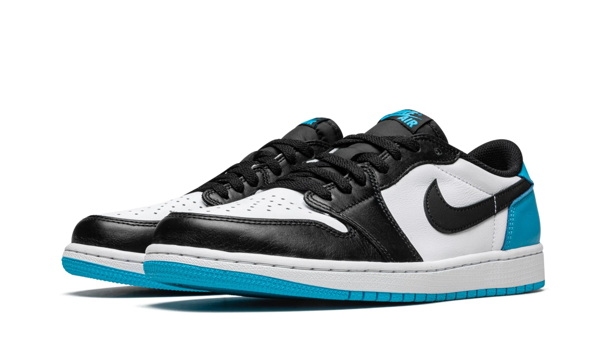 Air Jordan 1 Low Black Dark Powder Blue | OVERCEZ