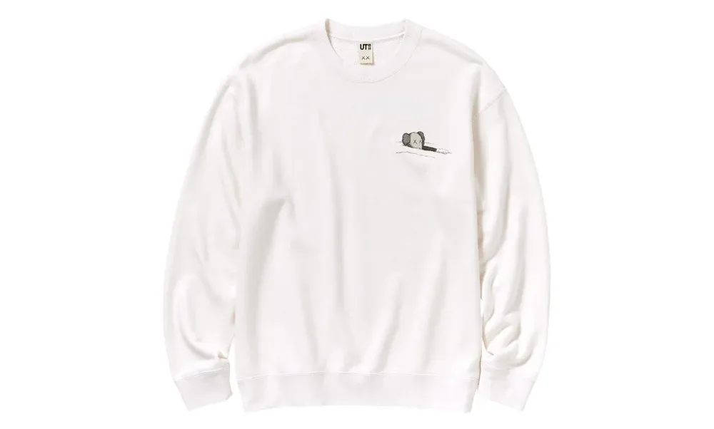 KAWS x Uniqlo Longsleeve Sweatshirt Off White BFF | OVERCEZ