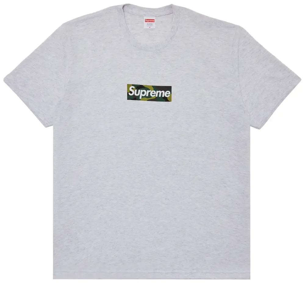 【23.65】23SS★ BOX LOGO SHIRT Supreme Box Logo Tee Ash Grey (FW23) - MR KICKS