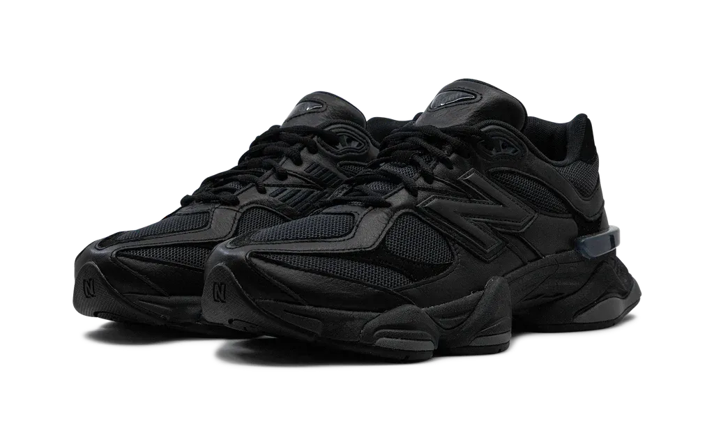 New Balance 9060 Triple Black Leather | OVERCEZ
