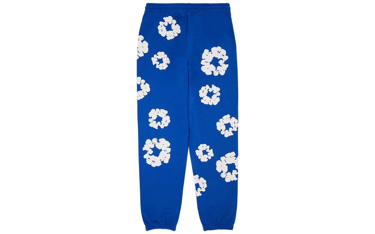 Denim Tears The Cotton Wreath Sweatpants Royal Blue | OVERCEZ