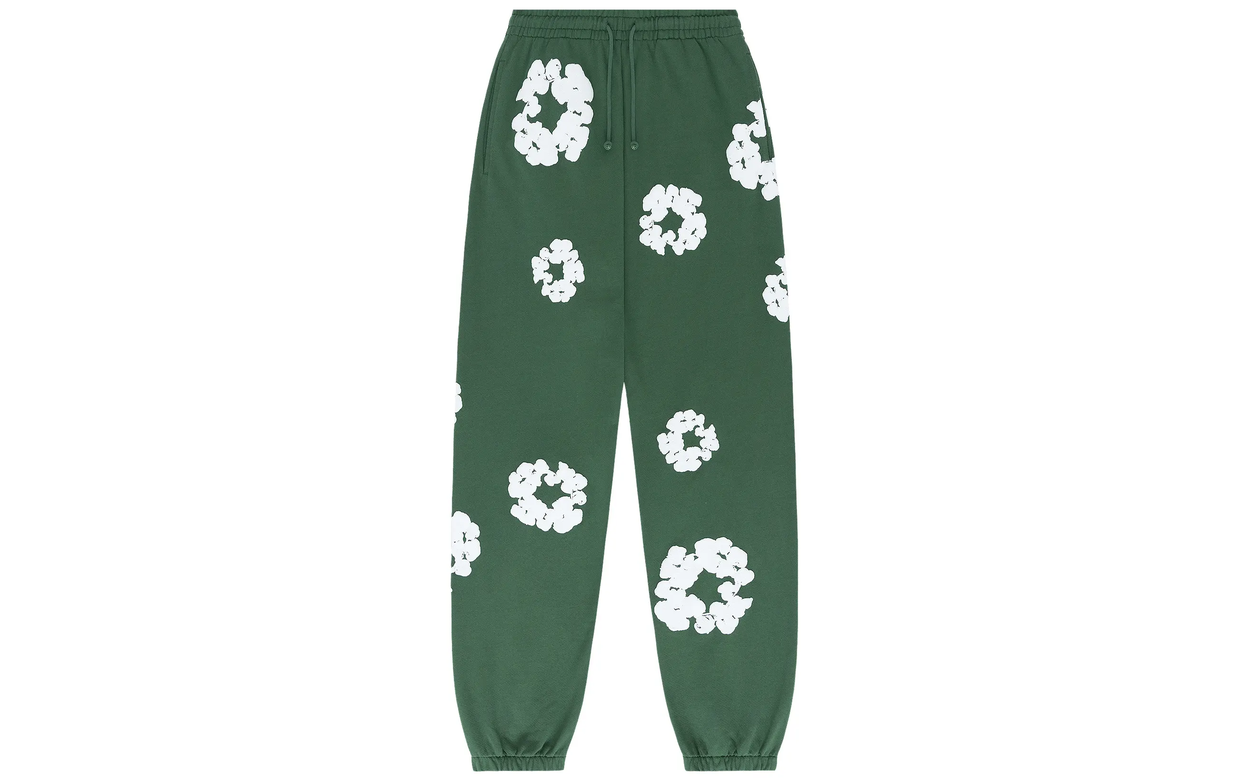 Denim Tears The Cotton Wreath Sweatpants Green | OVERCEZ