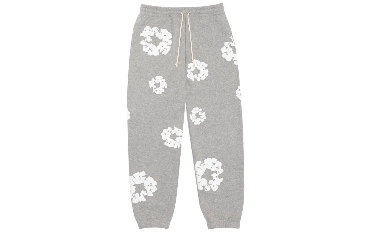 Denim Tears The Cotton Wreath Sweatpants Grey | OVERCEZ