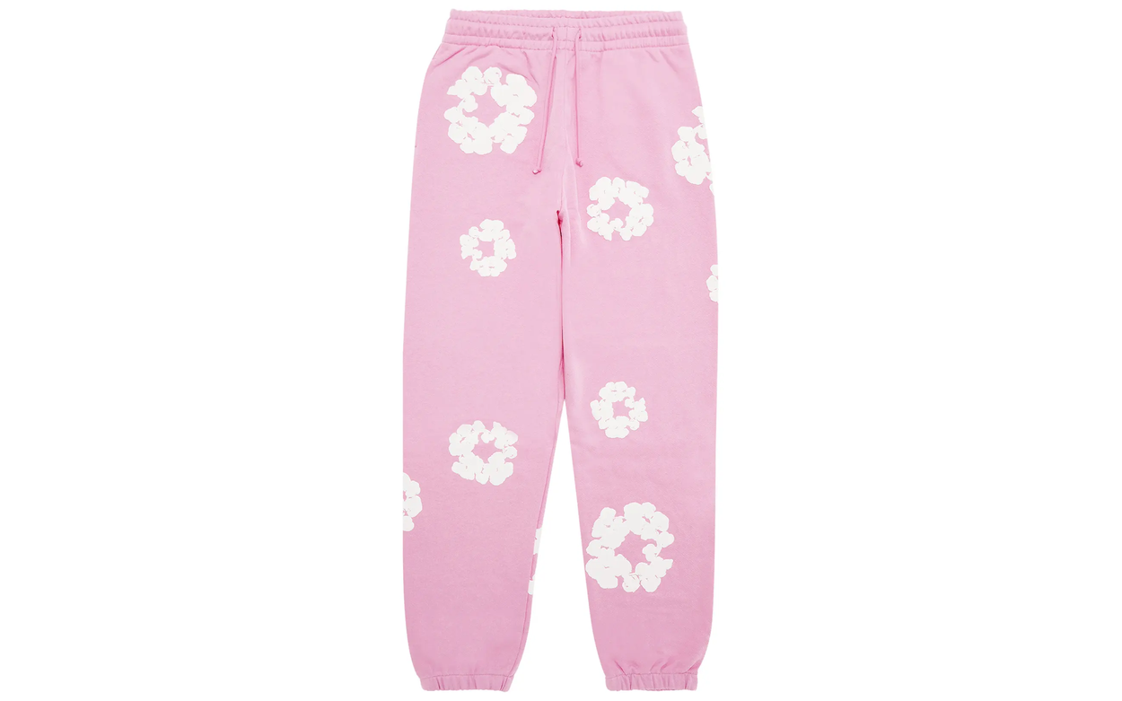 Denim Tears The Cotton Wreath Sweatpants Pink | OVERCEZ
