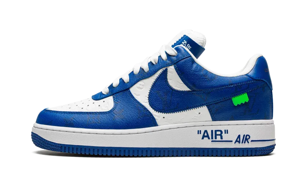 Louis Vuitton Nike Air Force 1 Low By Virgil Abloh White Royal | OVERCEZ