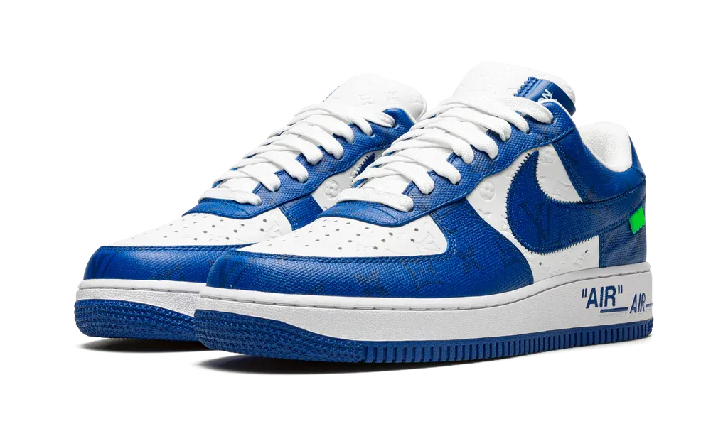 Louis Vuitton Nike Air Force 1 Low By Virgil Abloh White Royal | OVERCEZ
