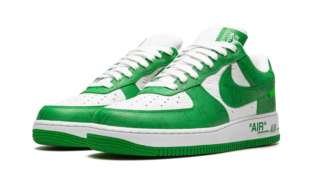靴/バッグ Louis Vuitton Nike Air Force 1 Low By Virgil Abloh White Green Louis Vuitton × Nike Air Force 1 Low by Virgil Abloh Green (Nike