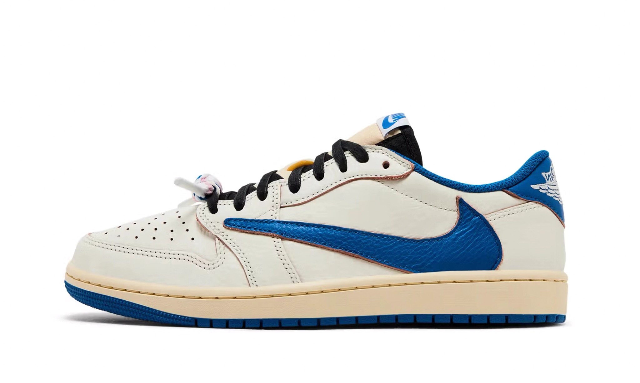 Air Jordan 1 Retro Low OG SP Fragment x Travis Scott Sail Military