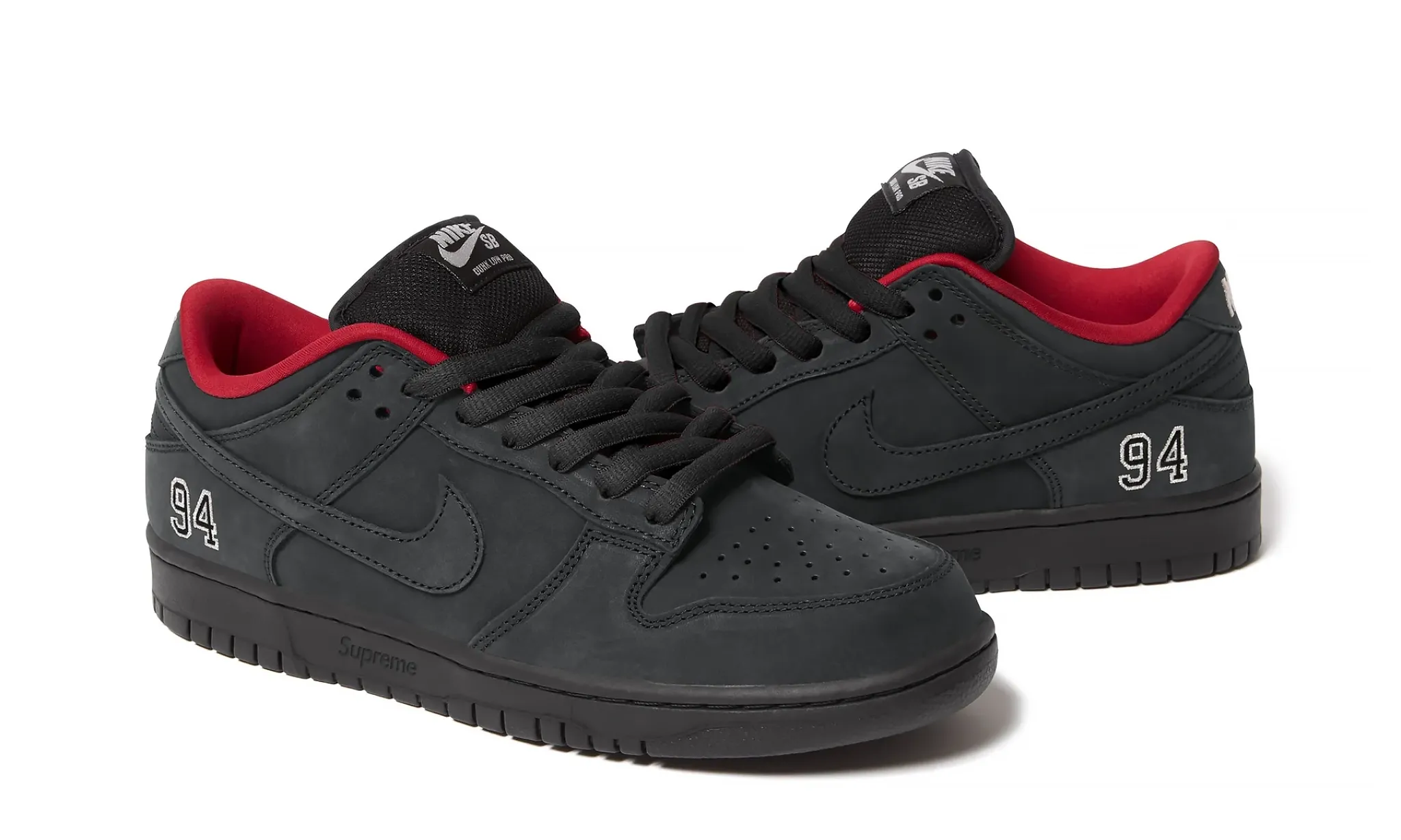 Nike SB Dunk Low Supreme 94 Black | Limited Sneakers & Apparel