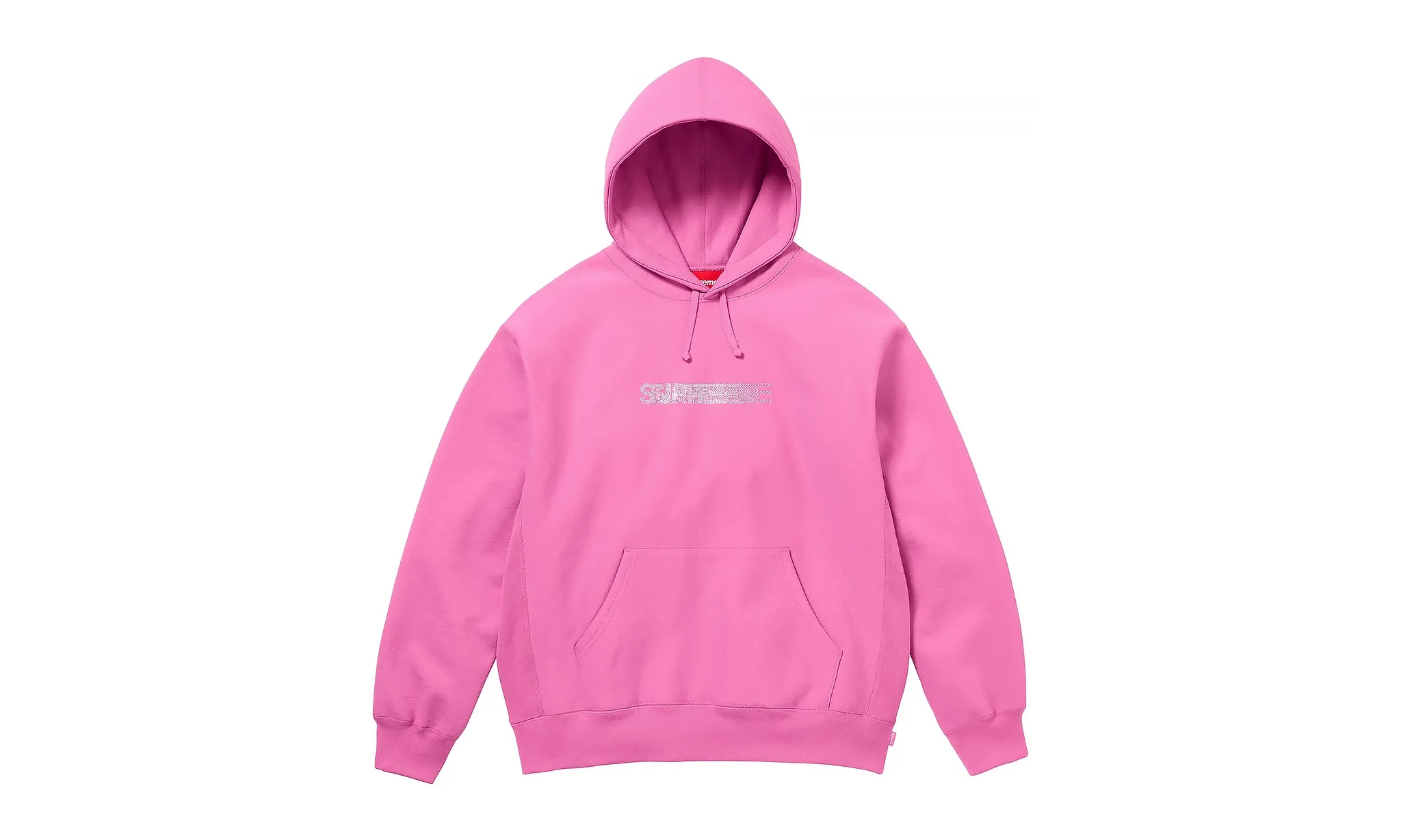 Supreme Swarovski Motion Logo Hooded Sweatshirt Pink | OVERCEZ