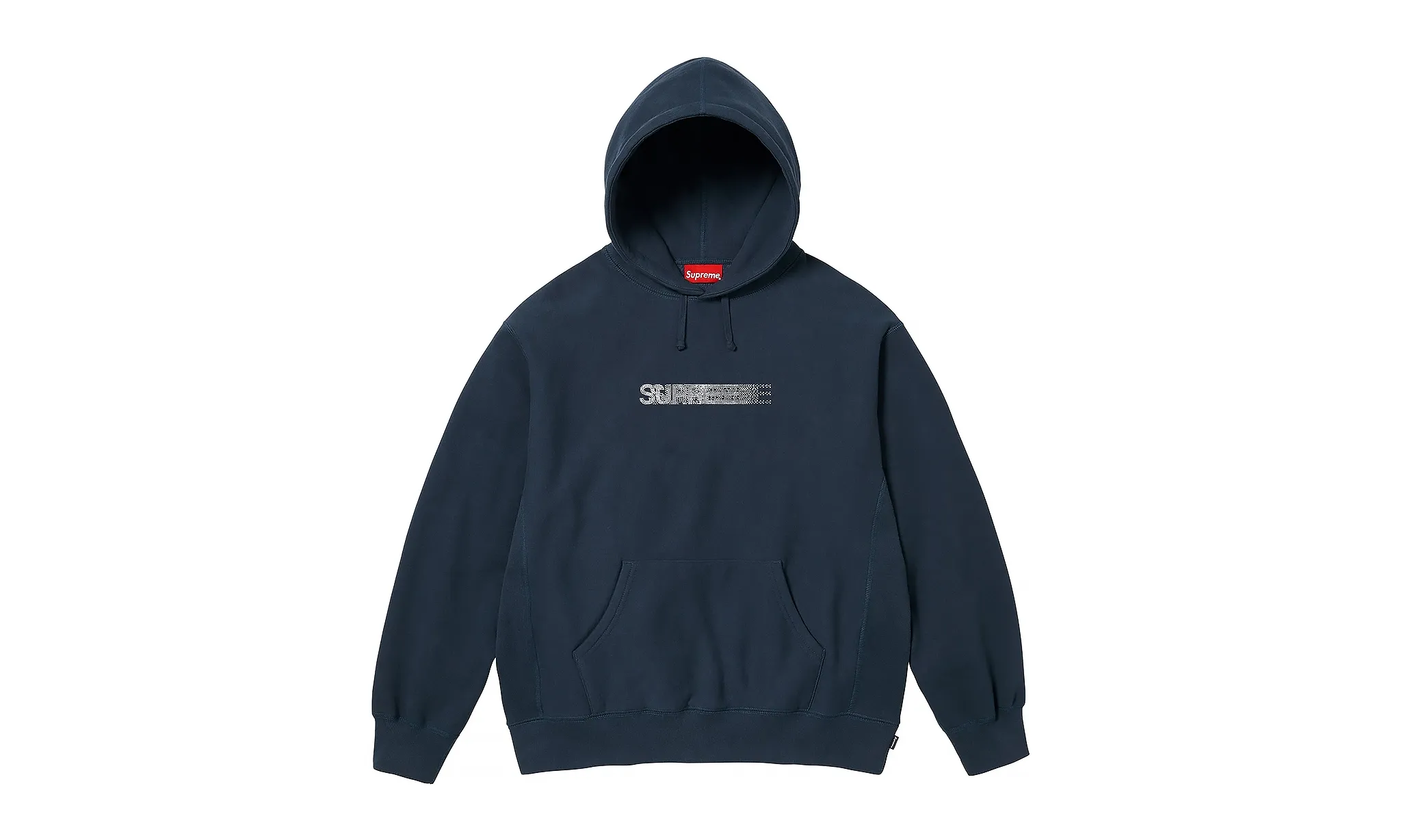 Supreme Swarovski Motion Logo Hooded Sweatshirt Navy | OVERCEZ