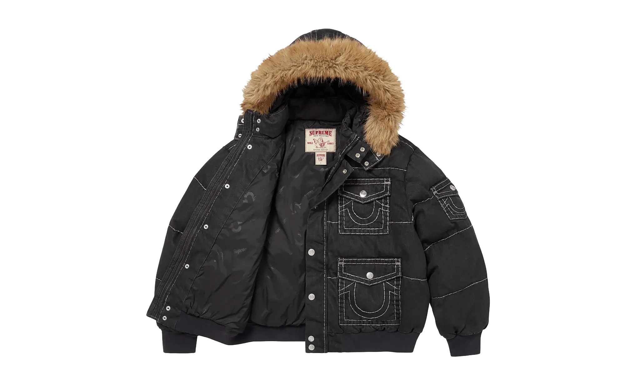 Supreme Playboy Hooded MA-1 Black | Limited Sneakers & Apparel
