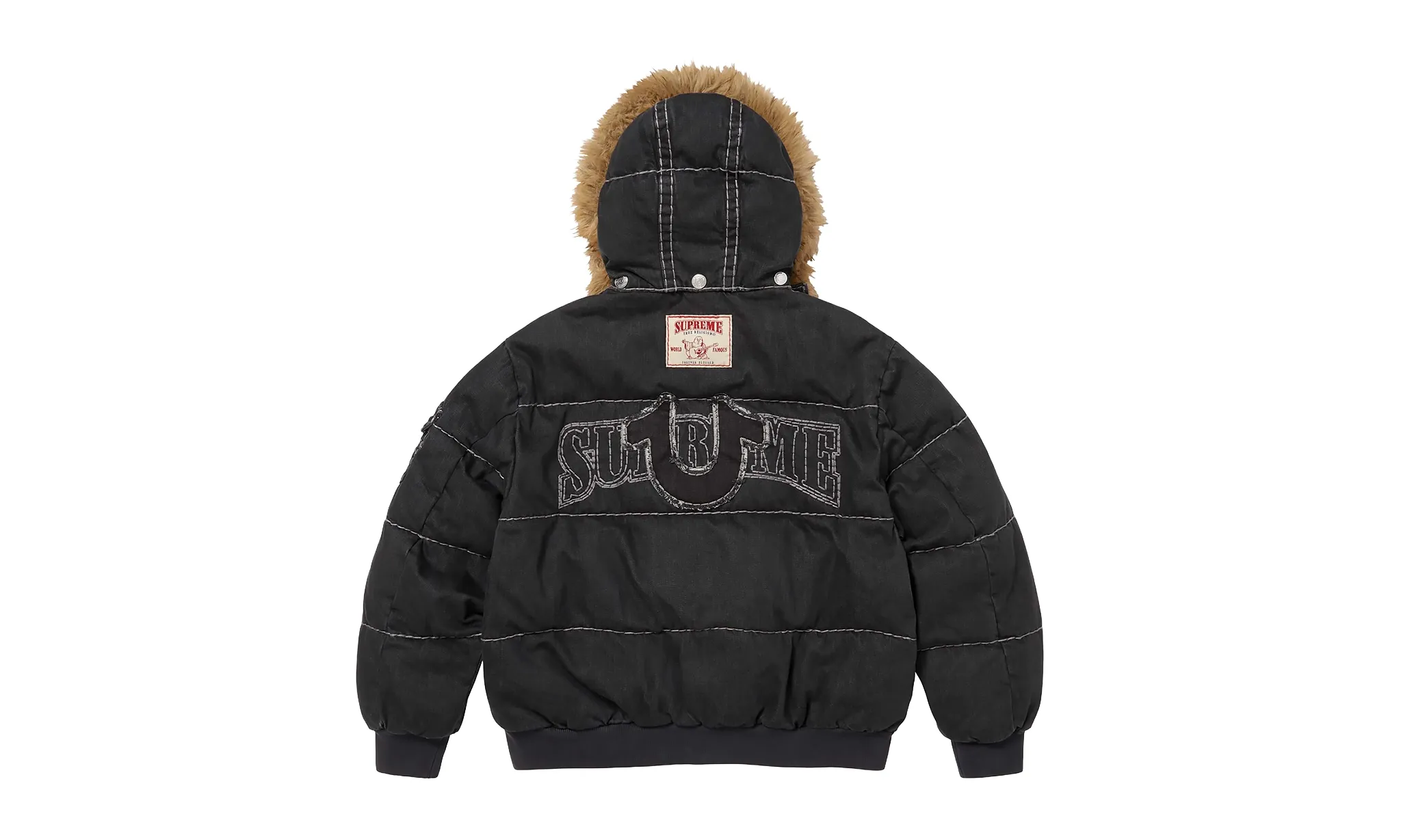 Supreme SpongeBob SquarePants Jeff Hamilton Racing Jacket Black