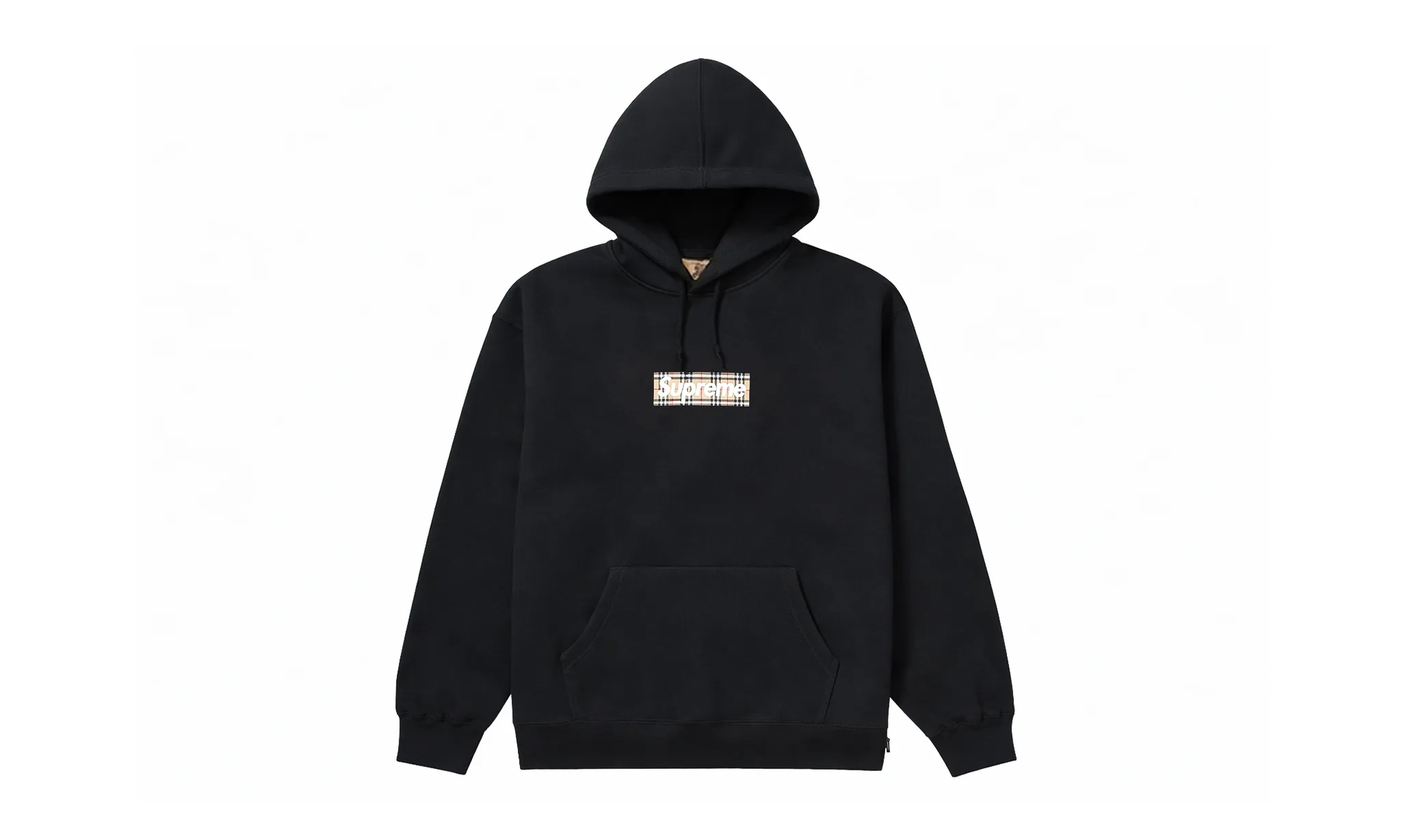 Supreme Burberry Box Logo Hoodie Black | Limited Sneakers