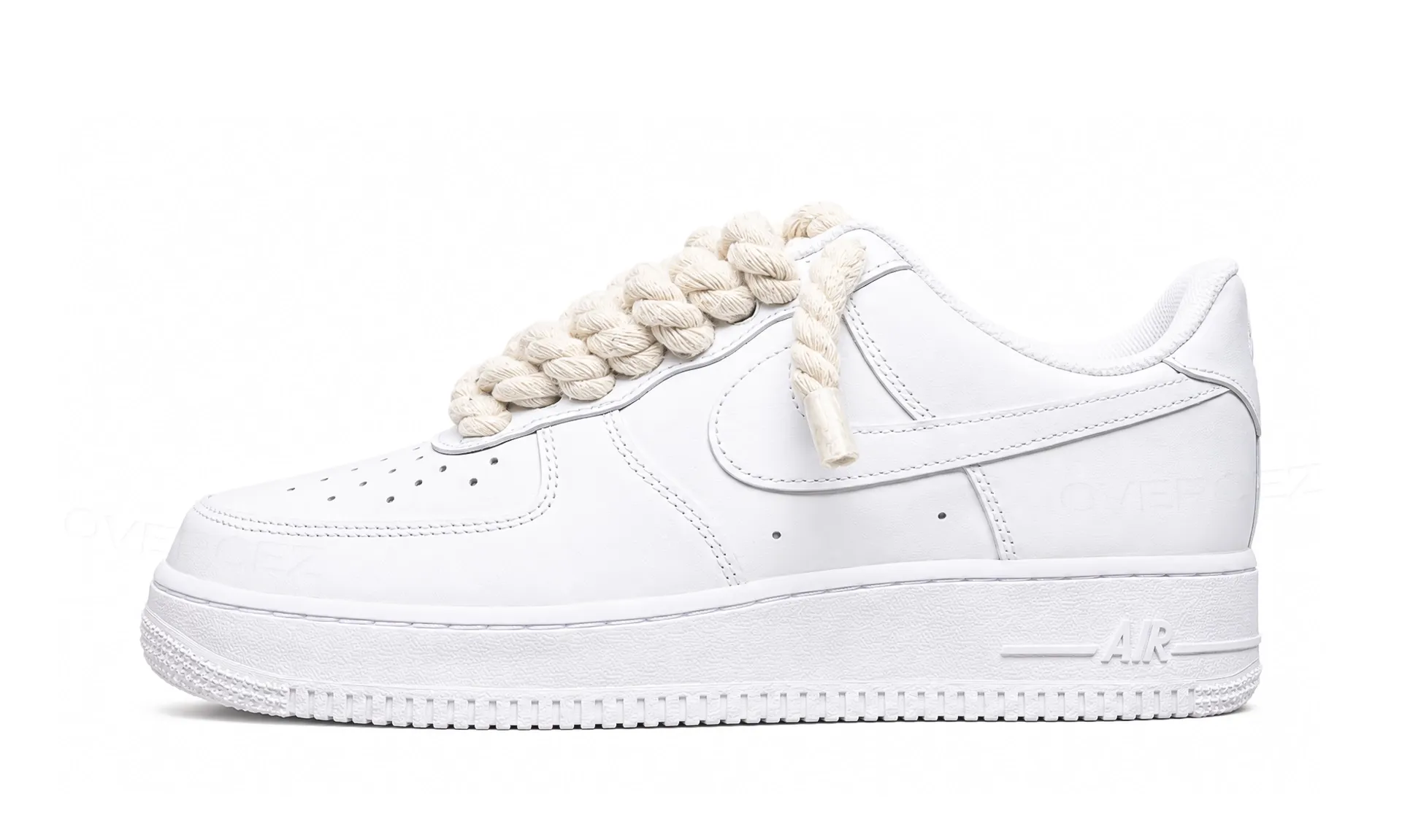 Nike Air Force 1 Low White Rope Laces Beige