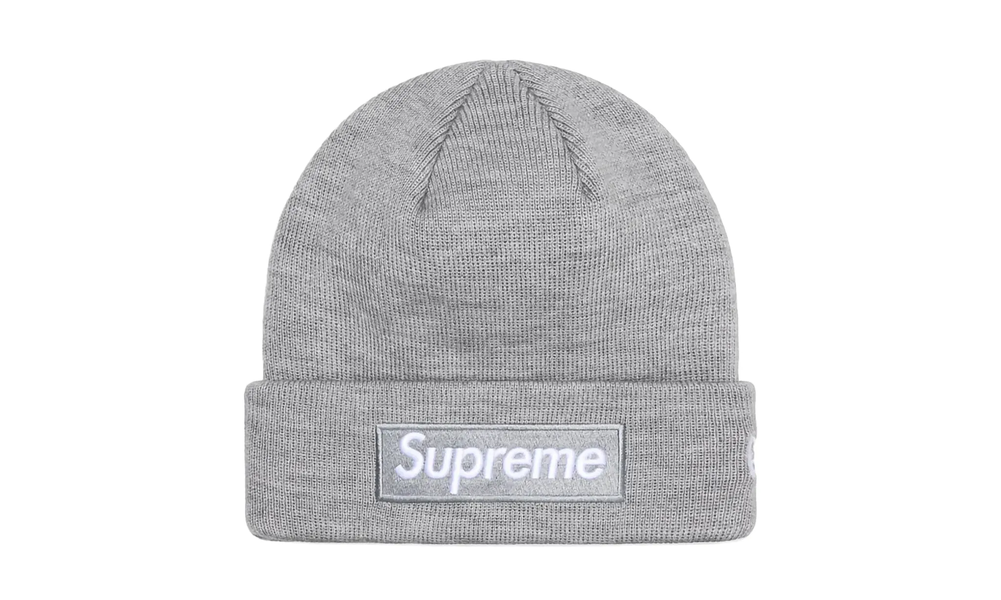 Supreme New Era Box Logo Beanie Heather Grey (FW24) | OVERCEZ