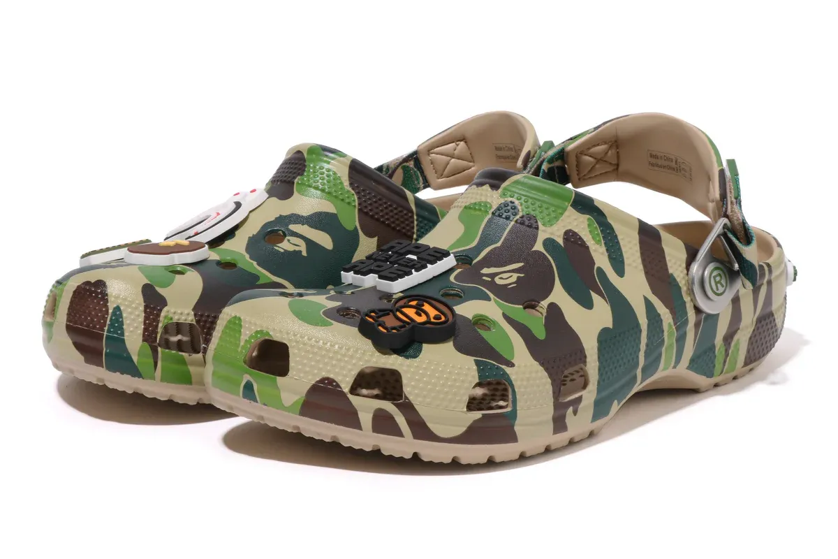 Crocs Classic Clog A Bathing Ape ABC Camo Green | OVERCEZ