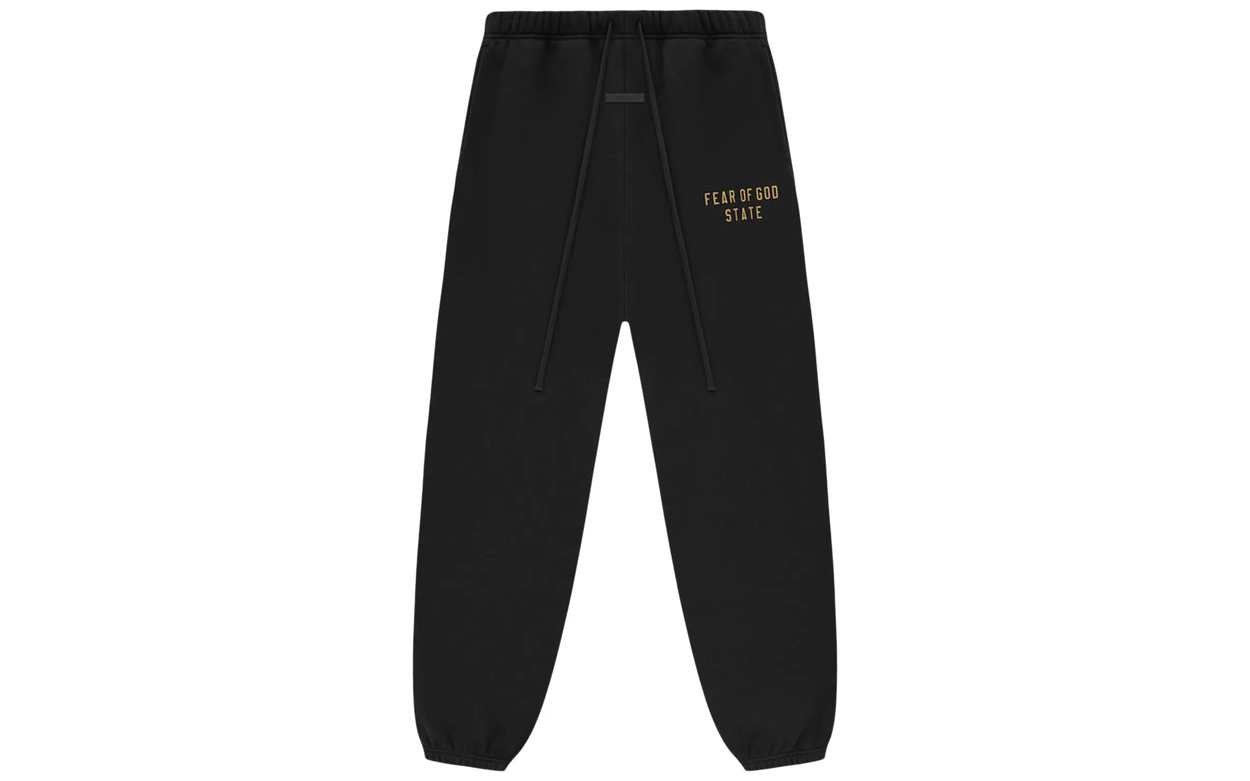 Fear of God Essentials Fleece Essential Sweatpants Black | OVERCEZ