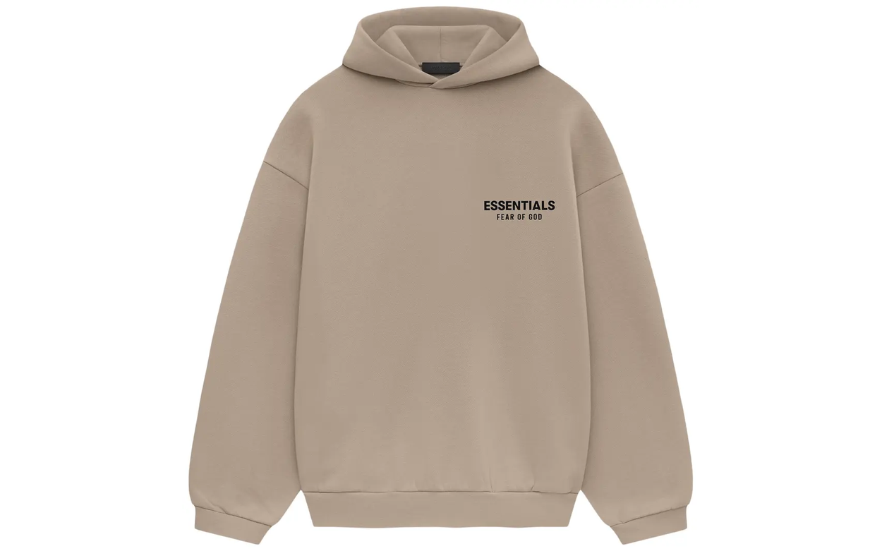 Fear of God Essentials Fleece Hoodie Desert Sand | OVERCEZ