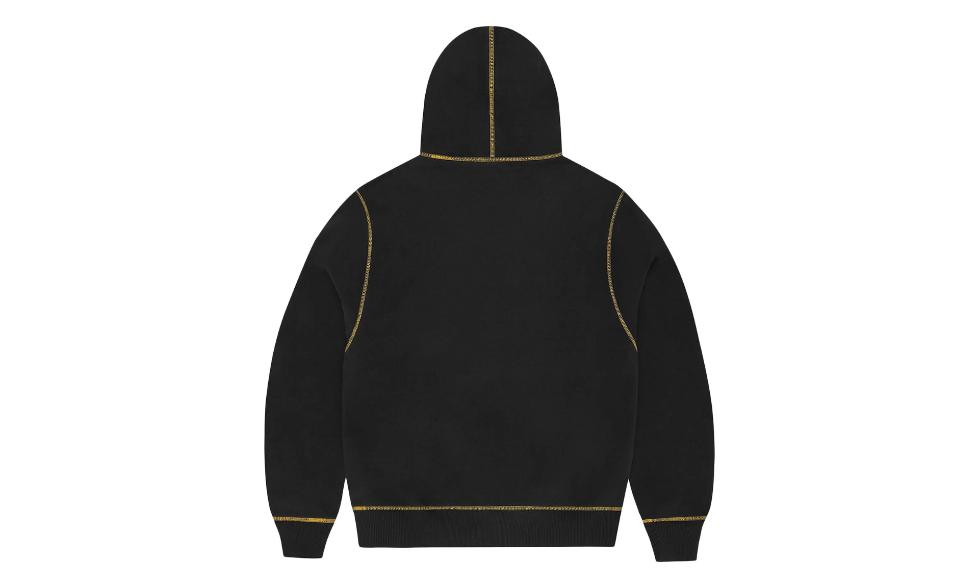Corteiz Alcatraz Contrast Hoodie Black Yellow | OVERCEZ