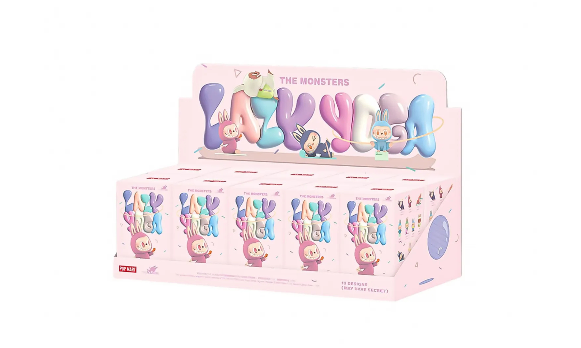 Pop Mart Labubu The Monsters Lazy Yoga Series Figures Sealed Case (Zestaw 10 szt.)