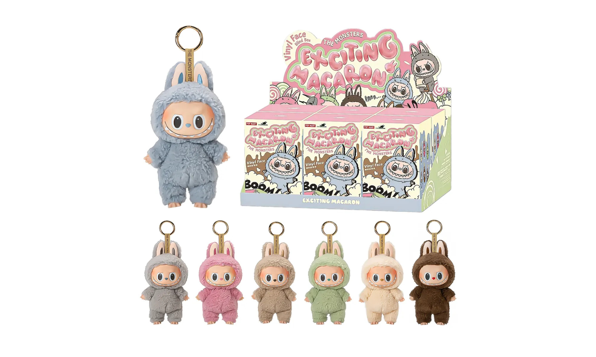 Pop Mart Labubu The Monsters Tasty Macarons Vinyl Face (Zestaw 6 szt.)