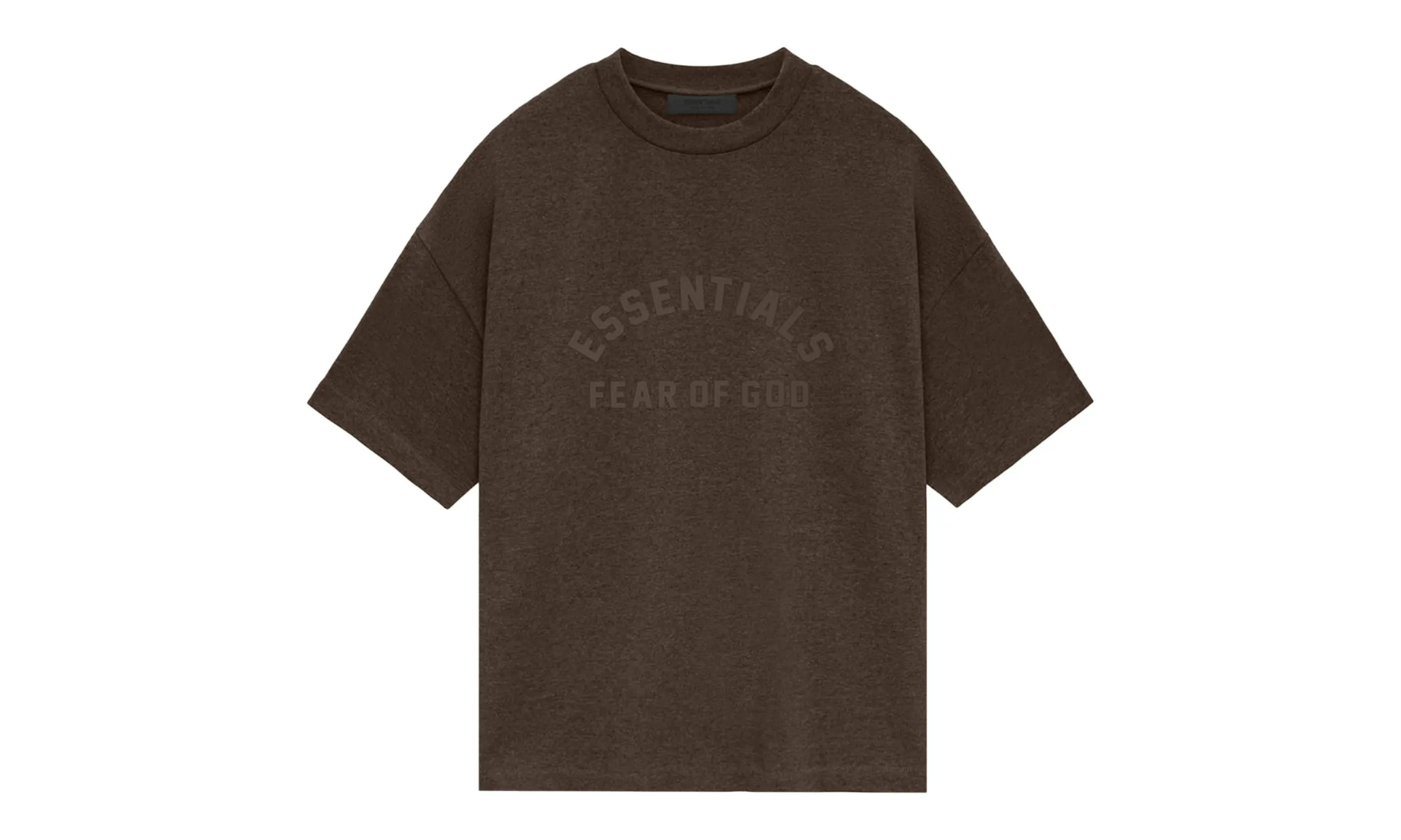 Fear of God Essentials Core Collection Heavy S/S Tee Heather Wood | OVERCEZ