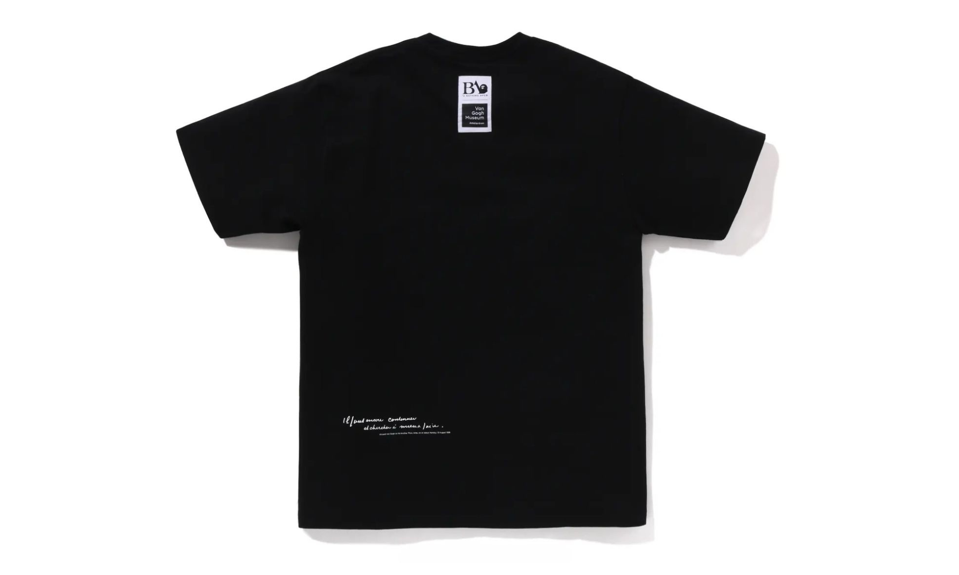 BAPE x Van Gogh Museum College Tee Black | OVERCEZ
