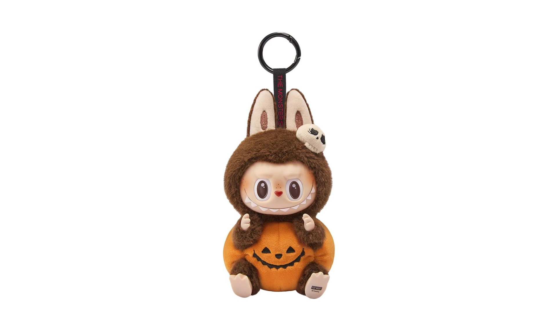 Pop Mart Labubu Happy Halloween Party Series-Sitting Pumpkin Vinyl Plush Pendant