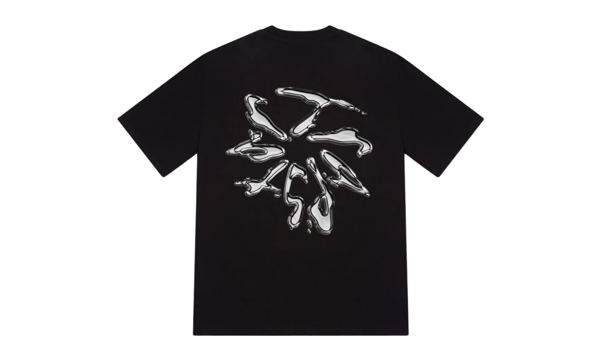 Trapstar Liquid Chrome Tee Black | OVERCEZ