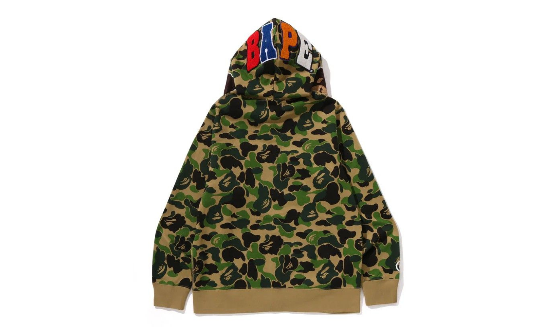 BAPE ABC Camo 2ND APE FullL Zip Hoodie Green | OVERCEZ