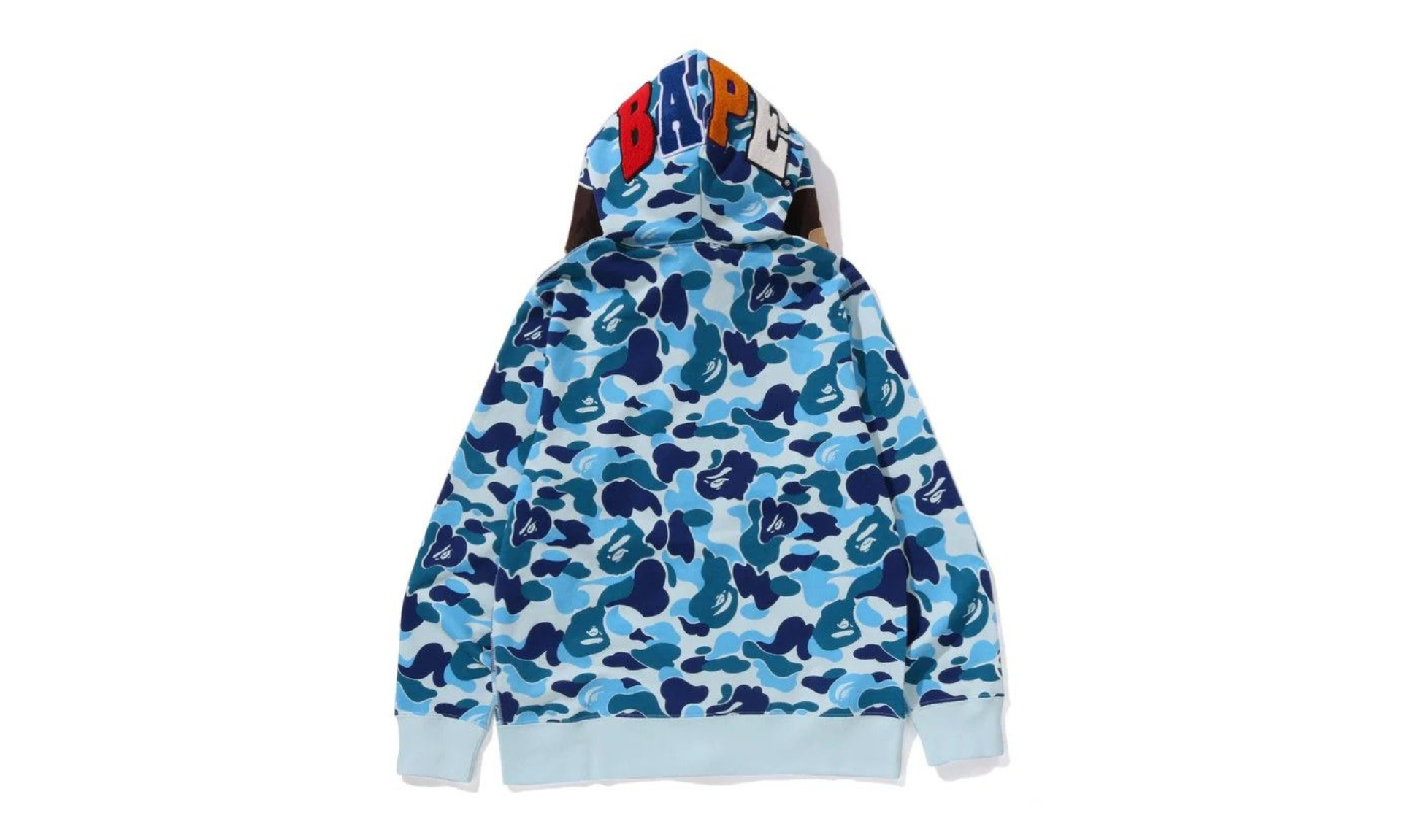 BAPE ABC Camo 2ND APE FullL Zip Hoodie Blue | OVERCEZ