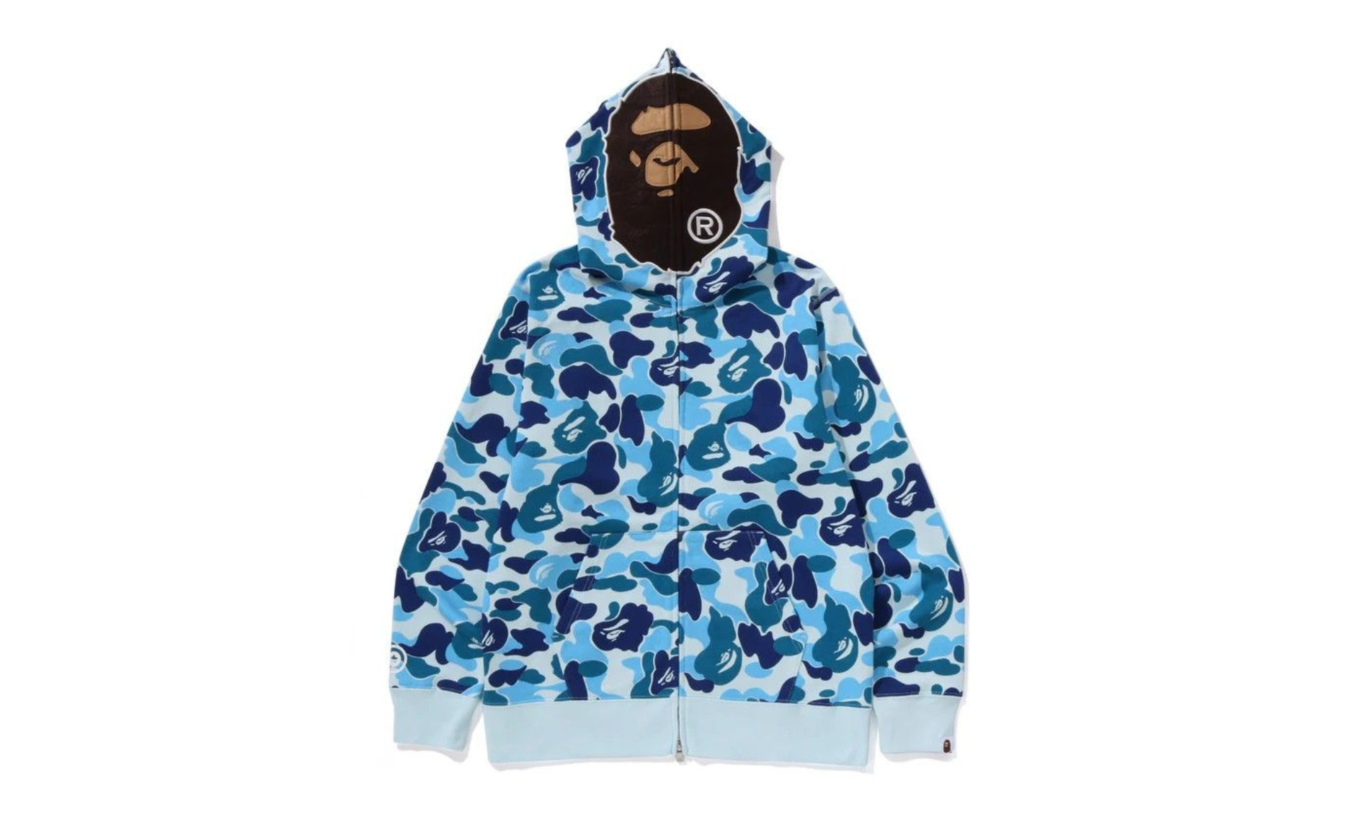 BAPE ABC Camo 2ND APE FullL Zip Hoodie Blue | OVERCEZ