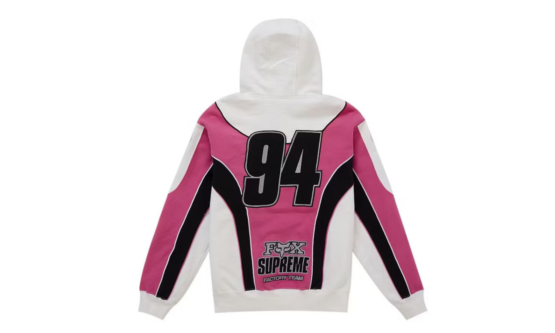 Supreme Fox Racing Zip Up Hooded Sweatshirt White | OVERCEZ