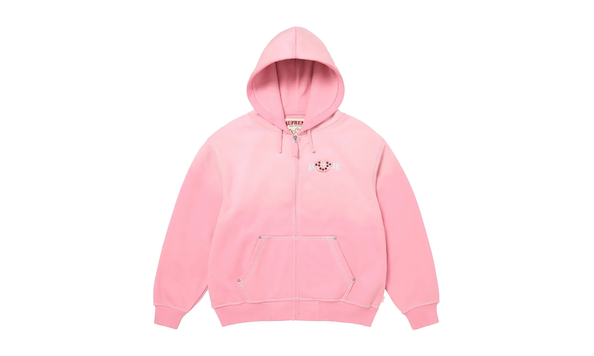 Supreme True Religion Zip Up Hooded Sweatshirt Pink