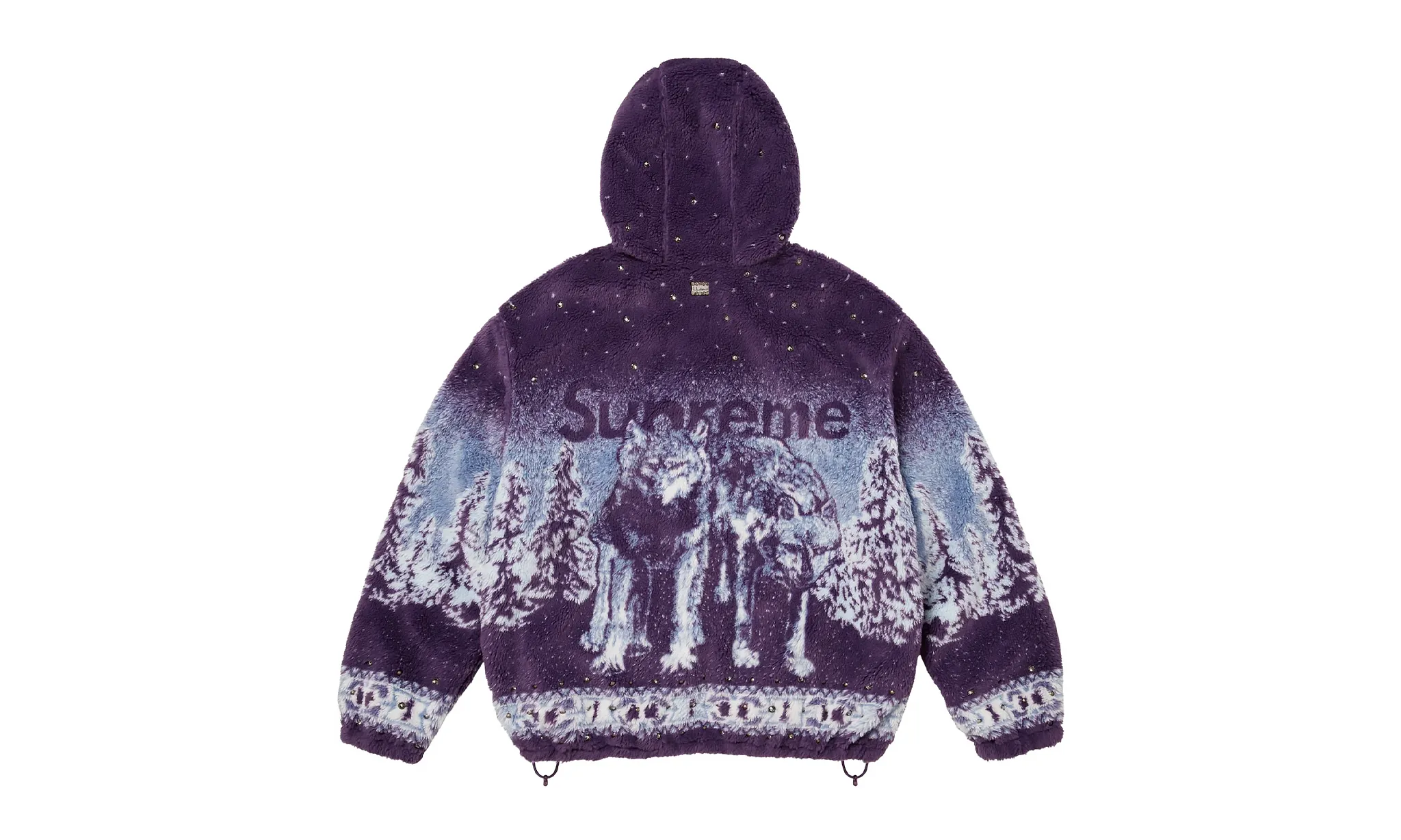 Supreme b.b. Simon Reversible Hooded Fleece Jacket Purple | OVERCEZ