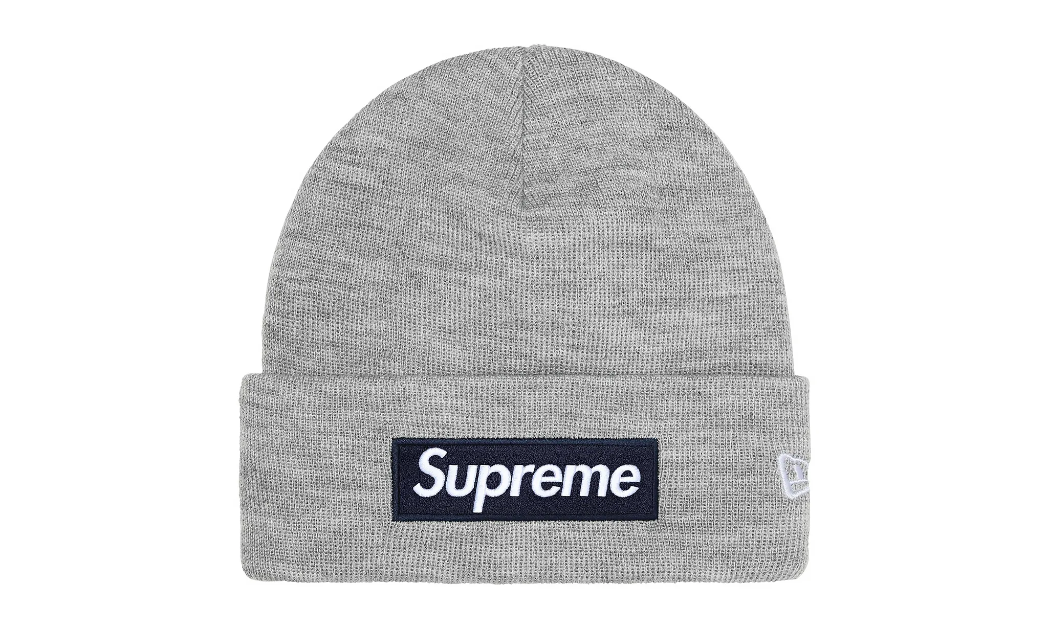 Supreme New Era Box Logo Beanie Heather Grey (FW25) | OVERCEZ