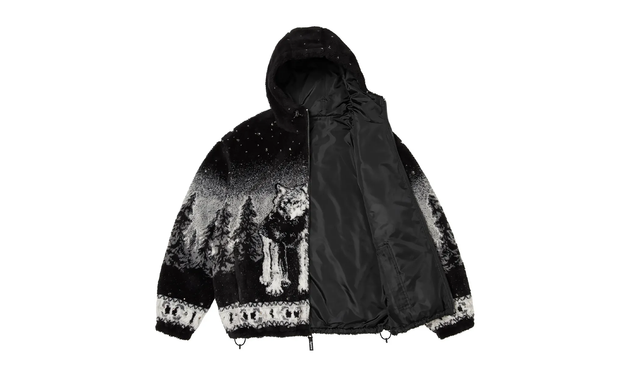 Supreme b.b. Simon Reversible Hooded Fleece Jacket Black | OVERCEZ