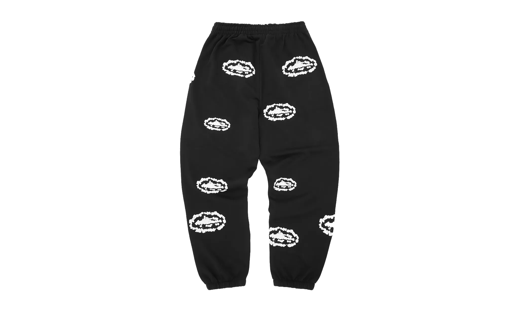 Corteiz x Denim Tears Island Wreath Sweatpant Black | OVERCEZ