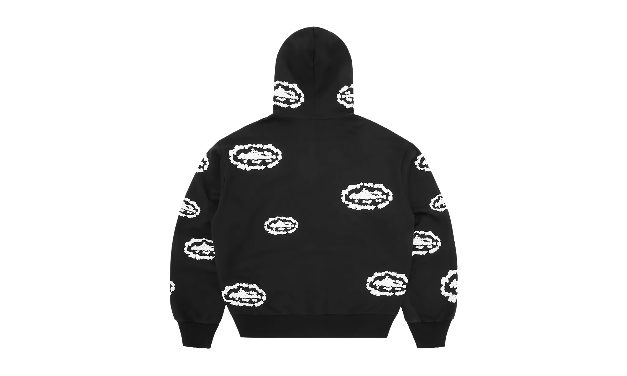 Corteiz x Denim Tears Island Wreath Zip Hoodie Black | Limitowane