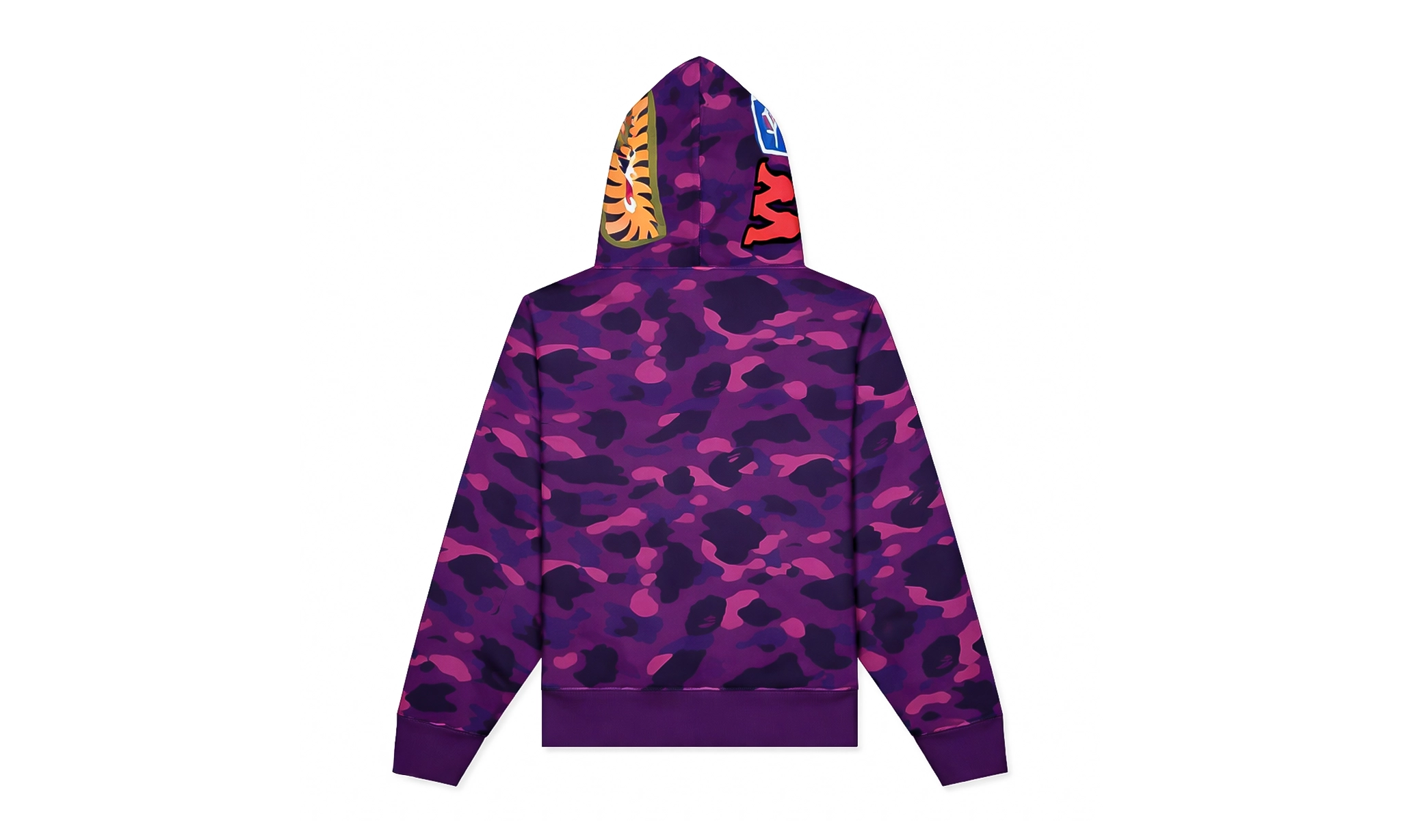 BAPE Color Camo Shark Full Zip Hoodie Purple