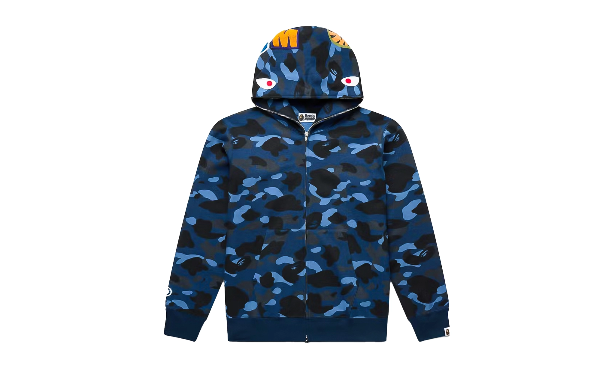 BAPE Color Camo Shark Full Zip Hoodie Blue | OVERCEZ
