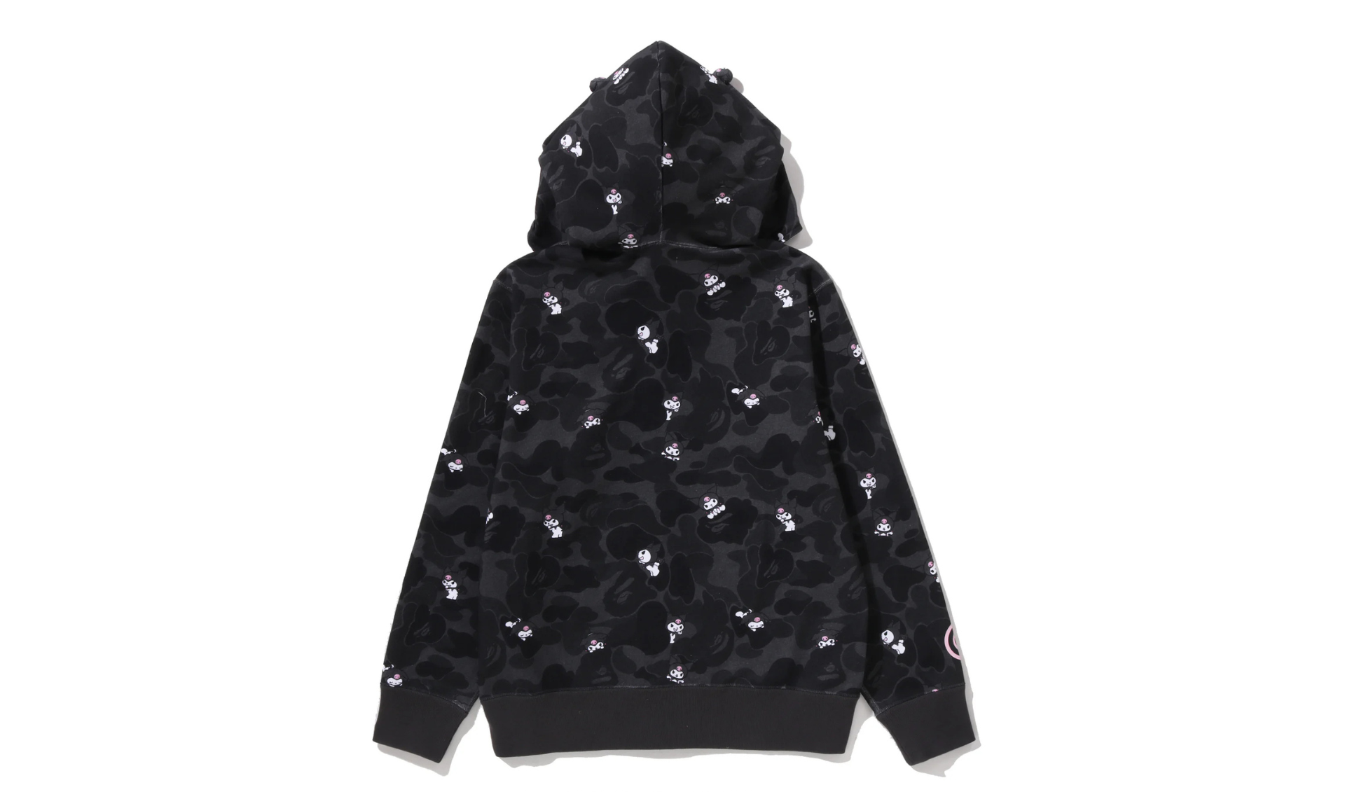 BAPE x Sanrio Characters Kuromi Camo Full Zip Hoodie Black (WMNS) | OVERCEZ