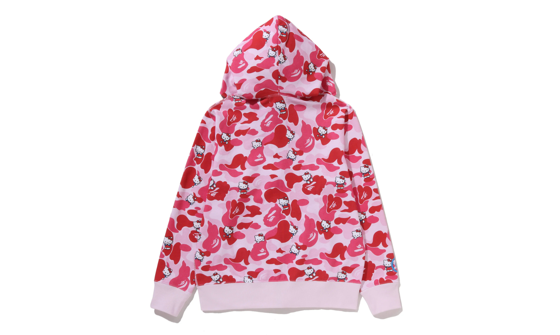 BAPE x Sanrio Characters Hello Kitty Camo Full Zip Hoodie Pink (WMNS) | OVERCEZ