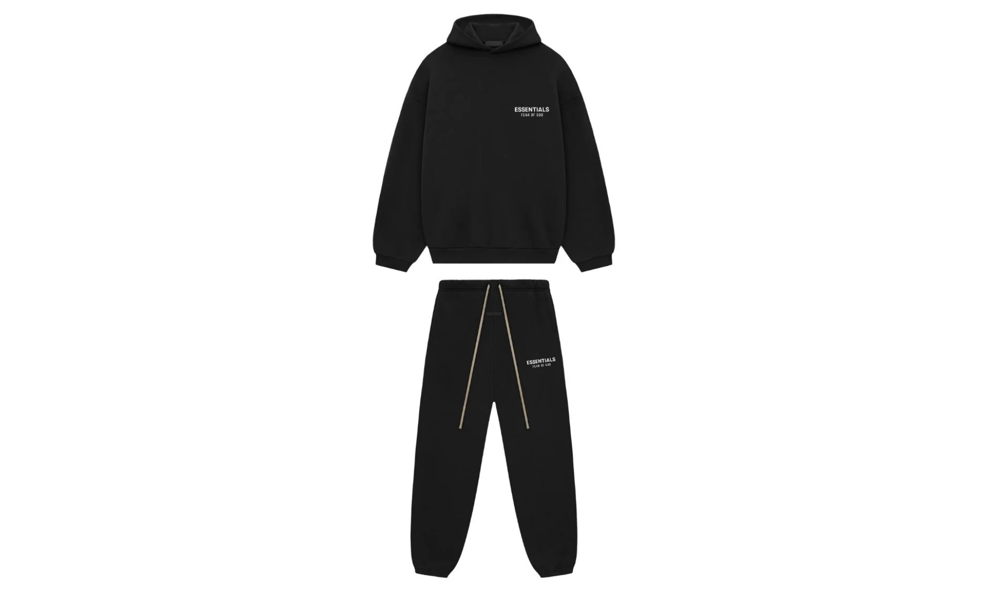 Fear of God Essentials Fleece Set Black | OVERCEZ