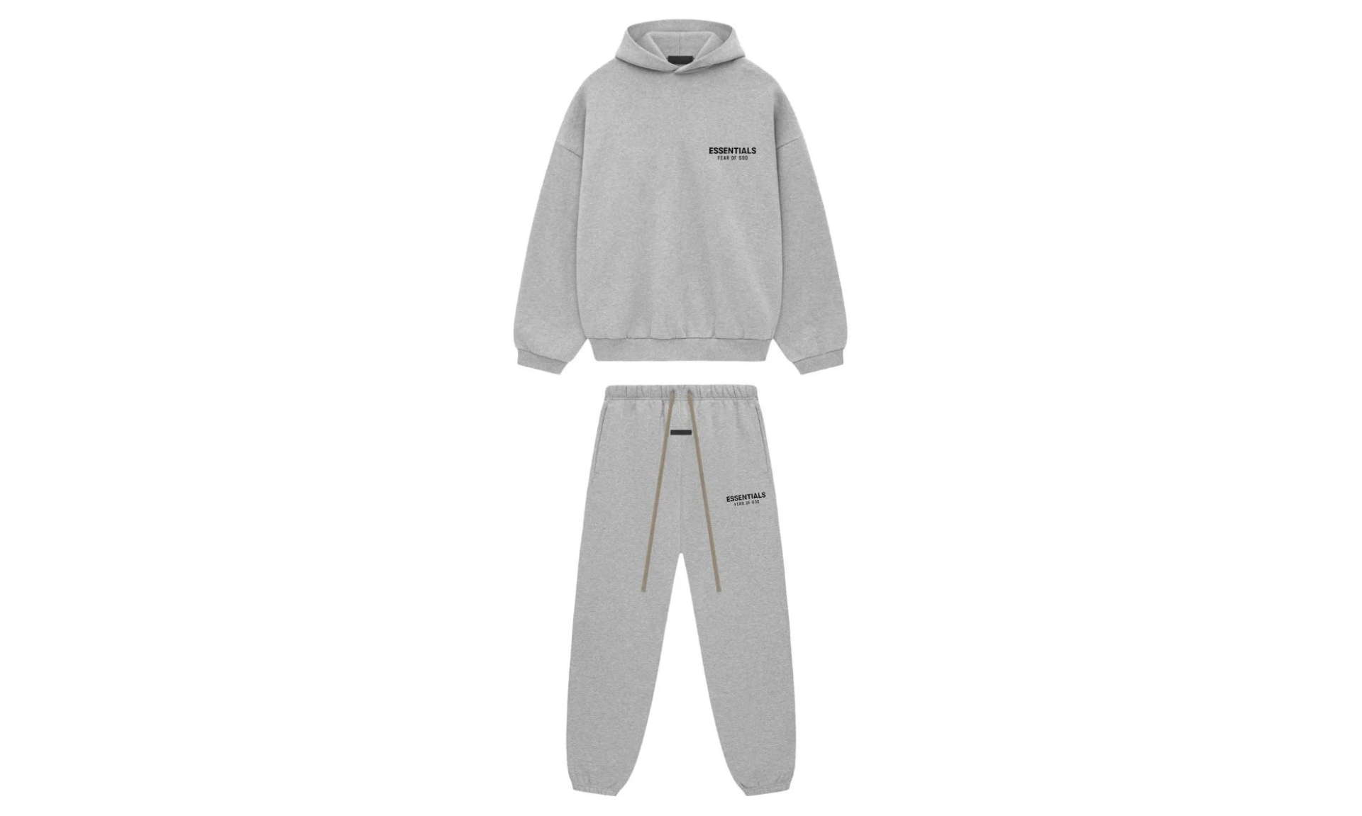 Fear of God Essentials Fleece Set Light Heather Gray | OVERCEZ