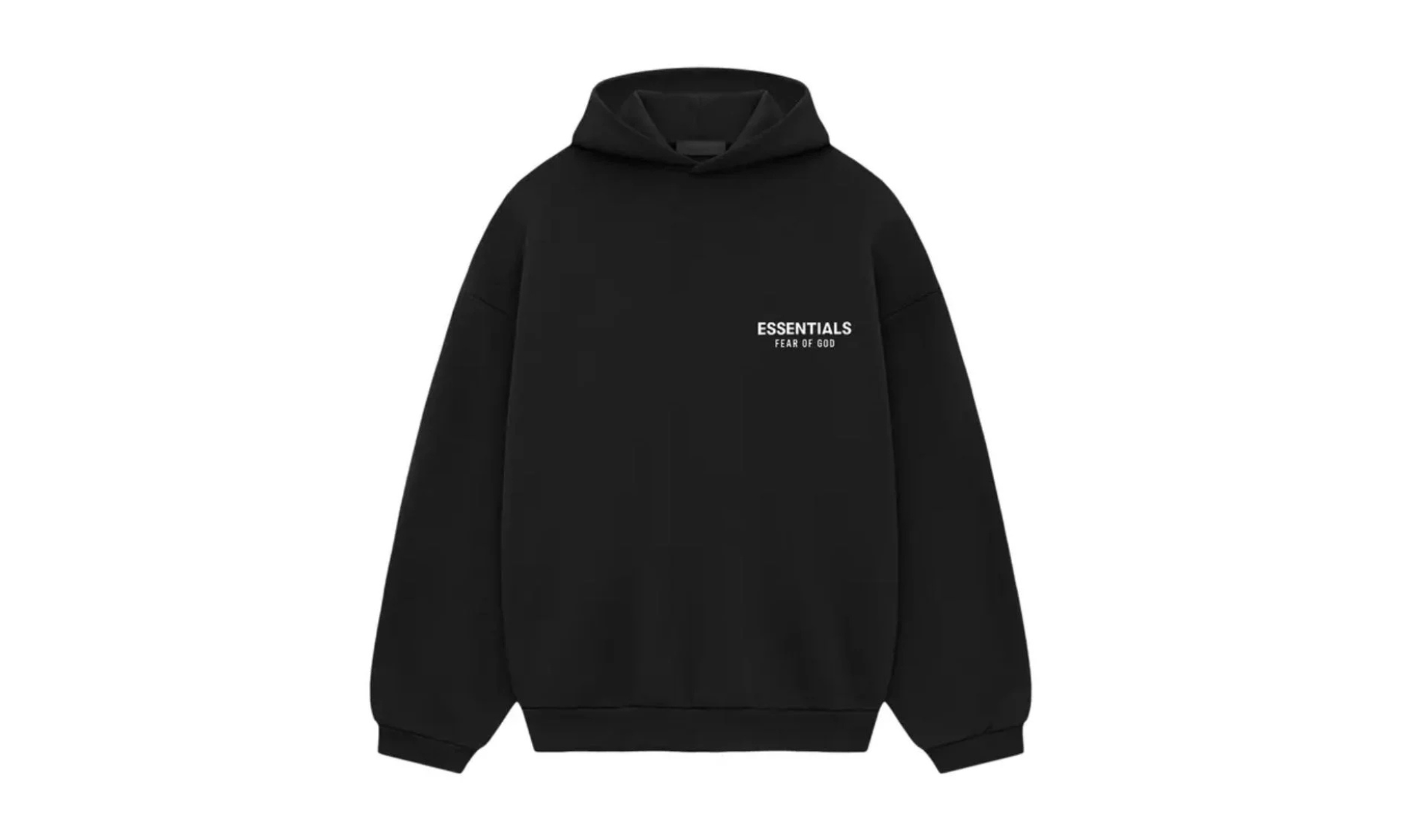 Fear of God Essentials Fleece Hoodie Black | OVERCEZ