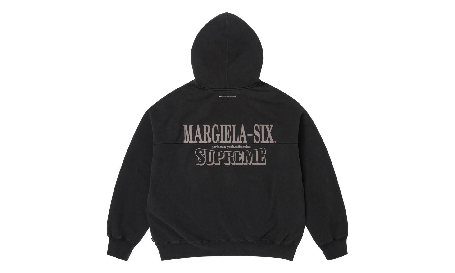 Supreme MM6 Maison Margiela Eagle Zip Up Hooded Sweatshirt Black | OVERCEZ