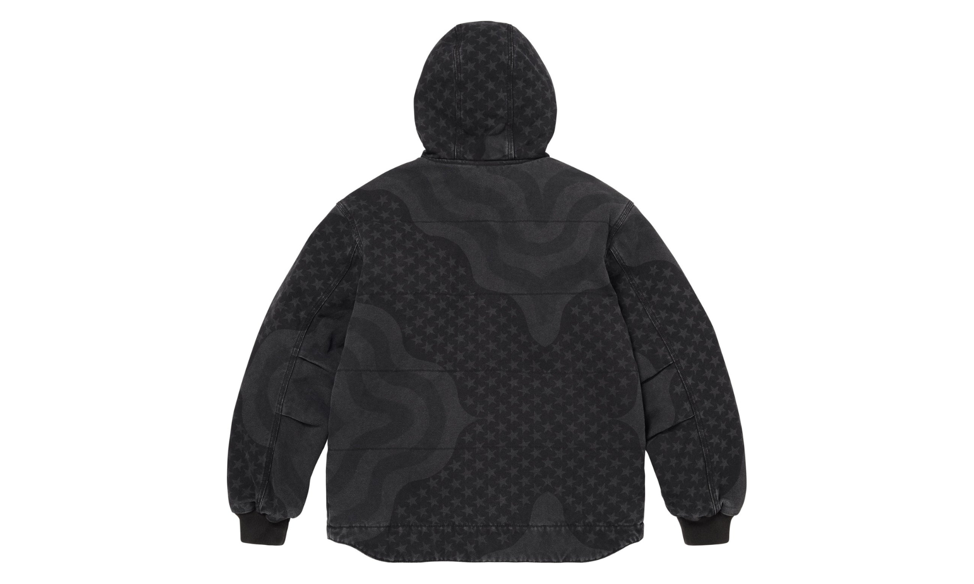 新品 Supreme Flag Quilted Hooded Work JKT Supreme Flag Quilted Hooded Work Jacket Black | Limited Sneakers