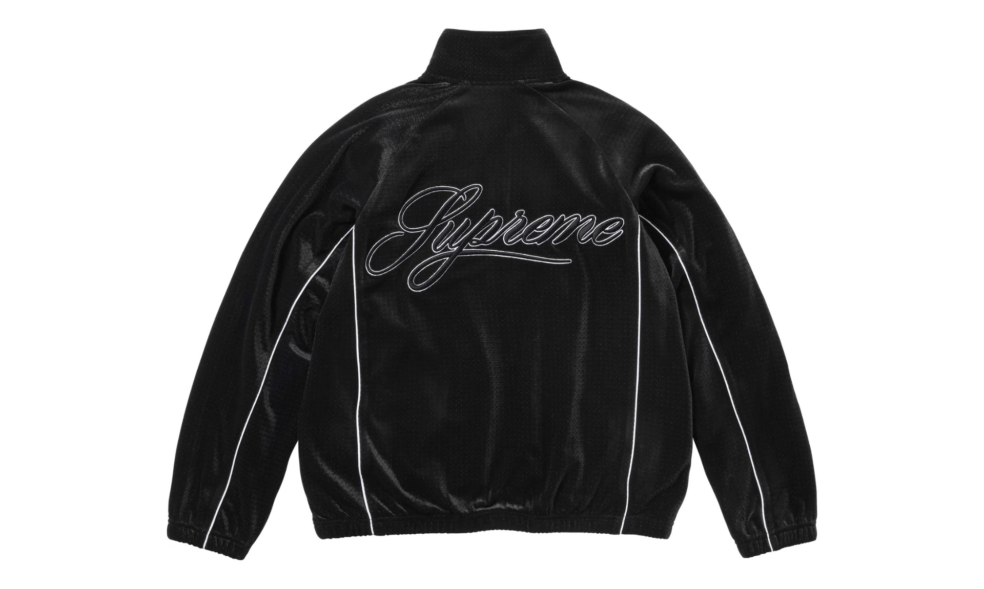 Supreme Velour Mesh Track Jacket Black | Limited Sneakers